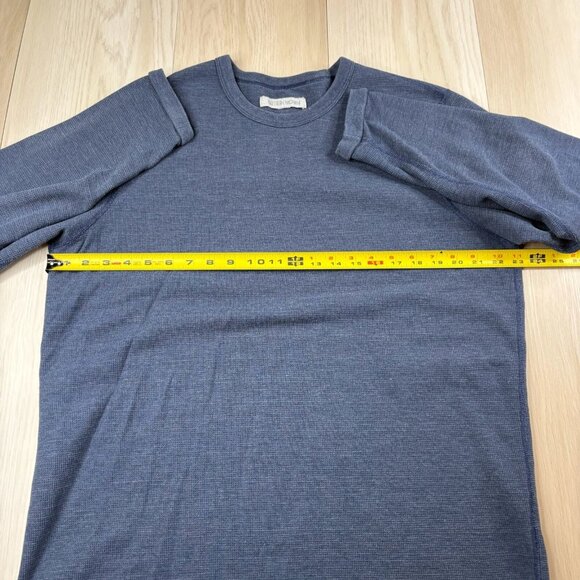 Outer Known Mens Navy Blue Long Sleeve Waffle Knit Thermal T-Shirt Size X-Large - Picture 8 of 10